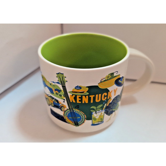 Starbucks 2024 Discovery series Kentucky Banjo Burboun Turkey green inside mug - Picture 1 of 7